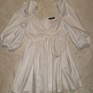 Double Crazy Woman’s Formal White Peplum Dress Sz L Bridal